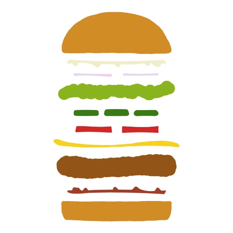 Exploded Burger