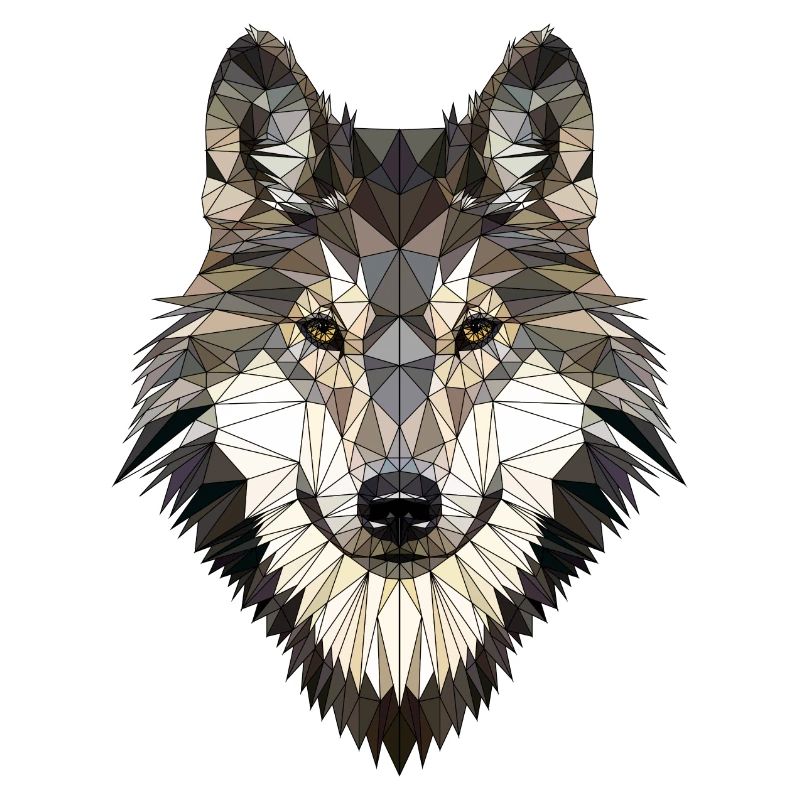 wolf, polygon design, unique