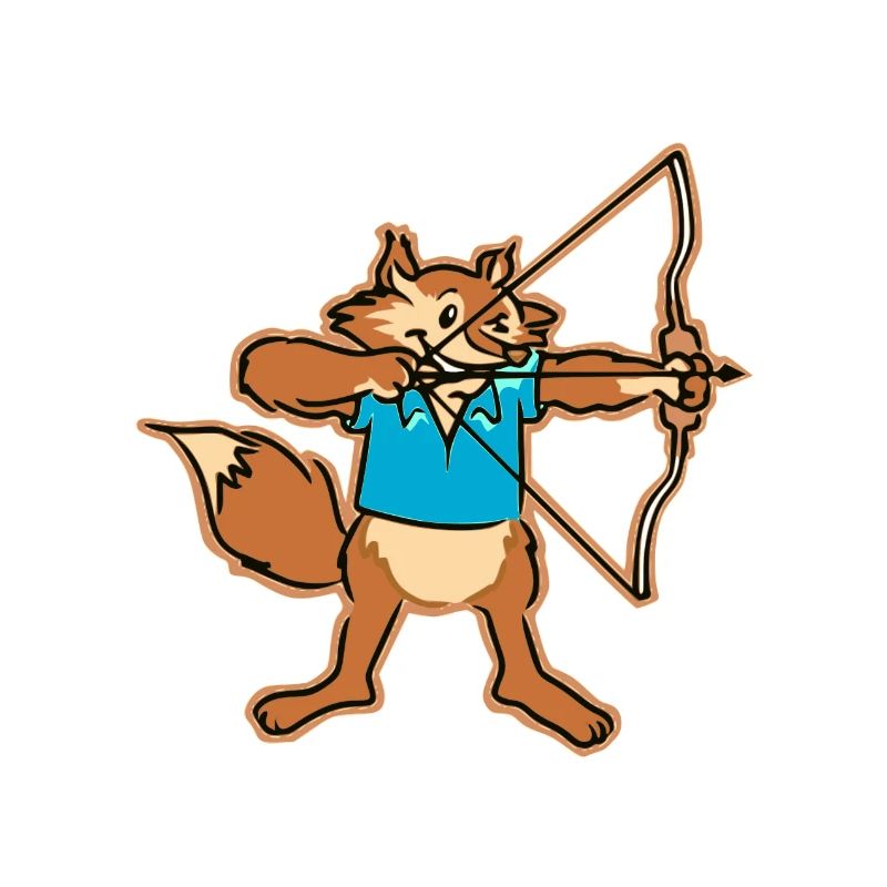 Archery bow and arrow fox gift idea