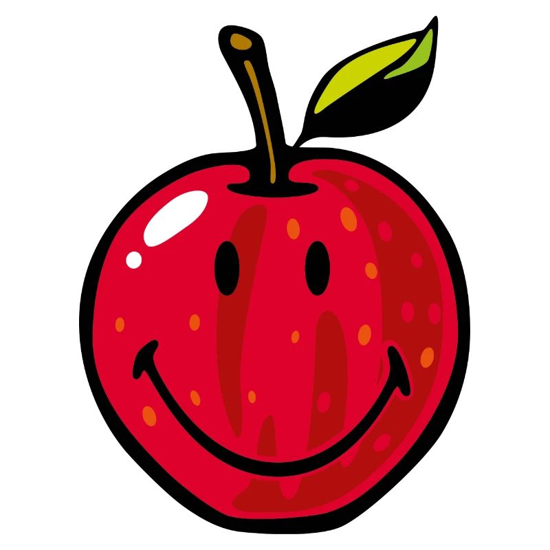 Smiley Red Apple
