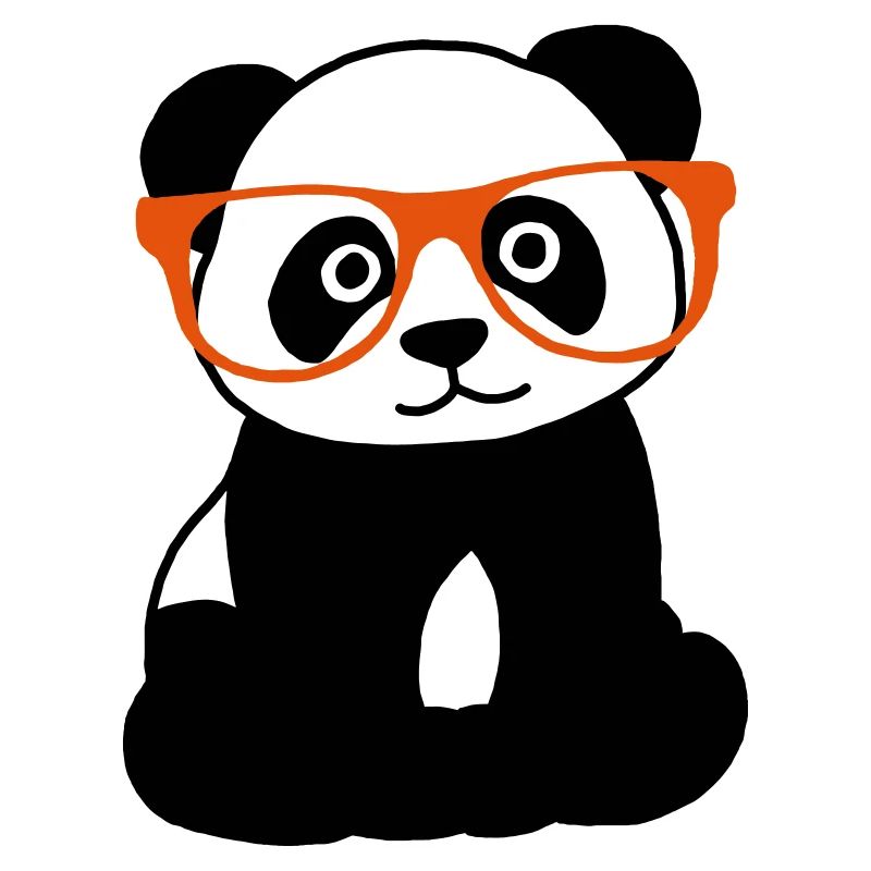 Panda mit Brille