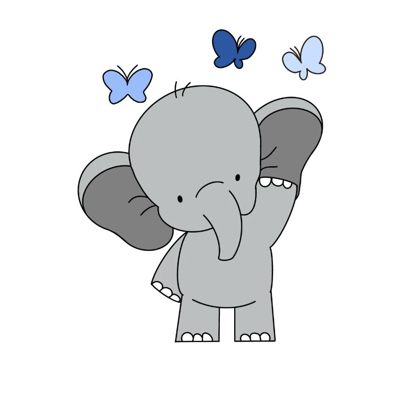Baby Elefant 🐘 blau 💙💙💙