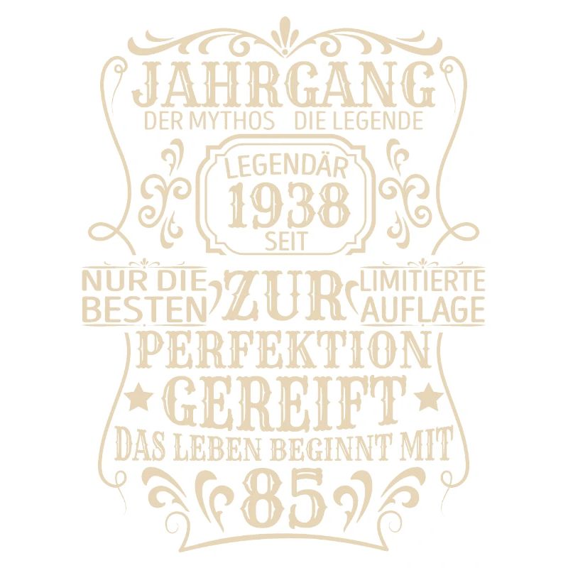 Geburtstagsgeschenk Geboren 1938 85 Jahre