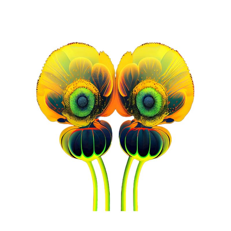 Psychedelische Mohnblüten