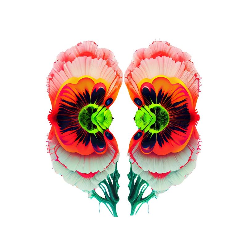 Psychedelische Mohnblüten