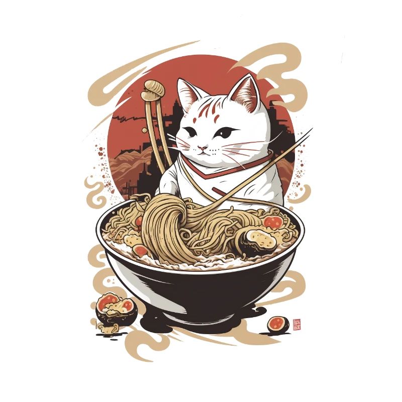Japanische Ramen-Katze | Maru