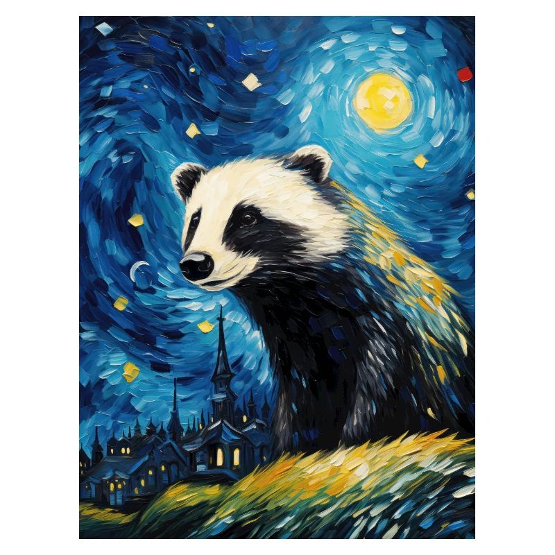 Badger Van Gogh Starry Night