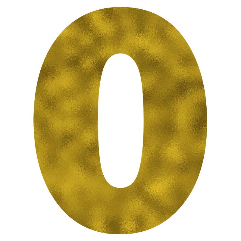 Zahl 0 Gold