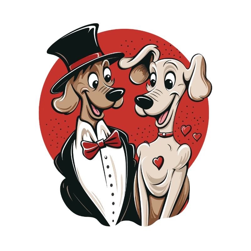 Valentine Dog Couple