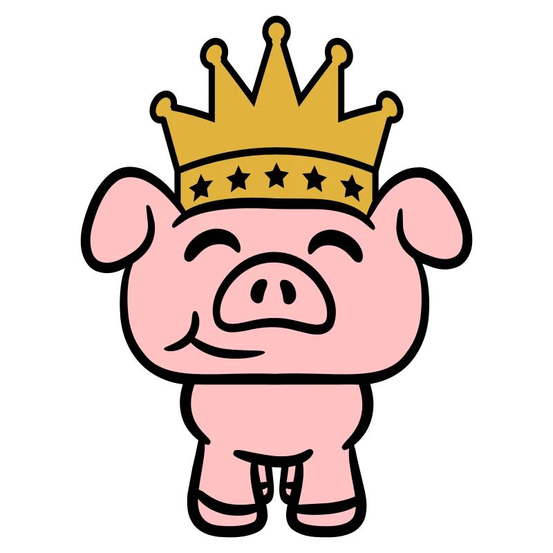 Pig King Queen Crown Prince Princess
