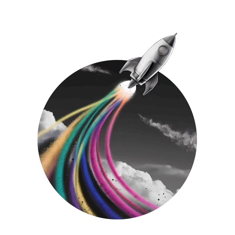 Bunte Sprüh Rakete