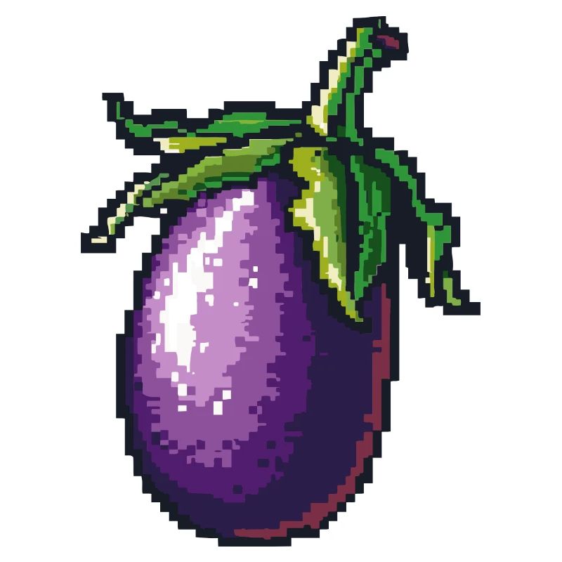 Aubergine Pixel Symbol