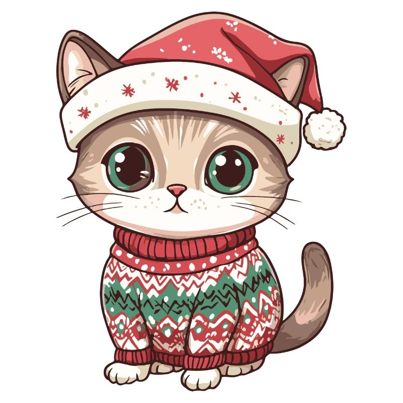Bande dessinée de Noël de chat