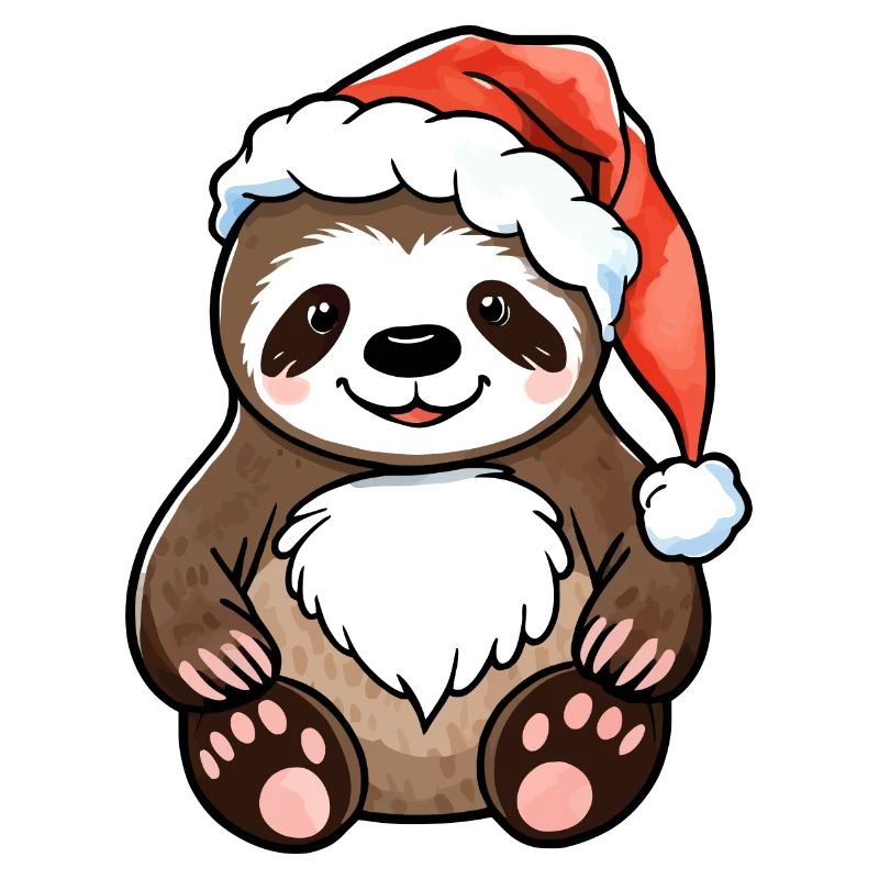 Faultier Weihnachten Zeichnung
