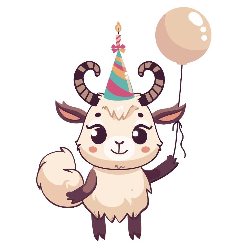 Bergziege Geburtstag Comic Niedlich