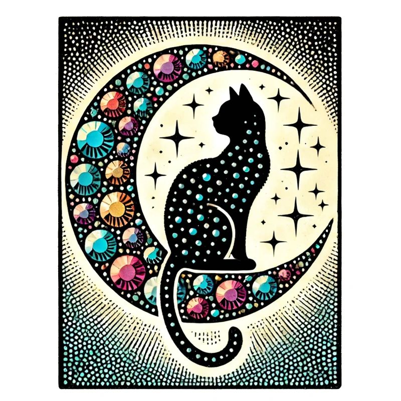 Schwarze Katze Luna