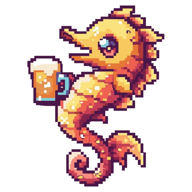 Seepferd Pixel Bier