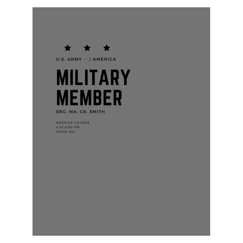 Military Member Design