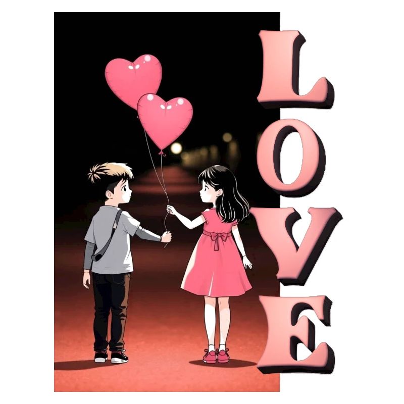 Romantische Nachtliebe Illustration