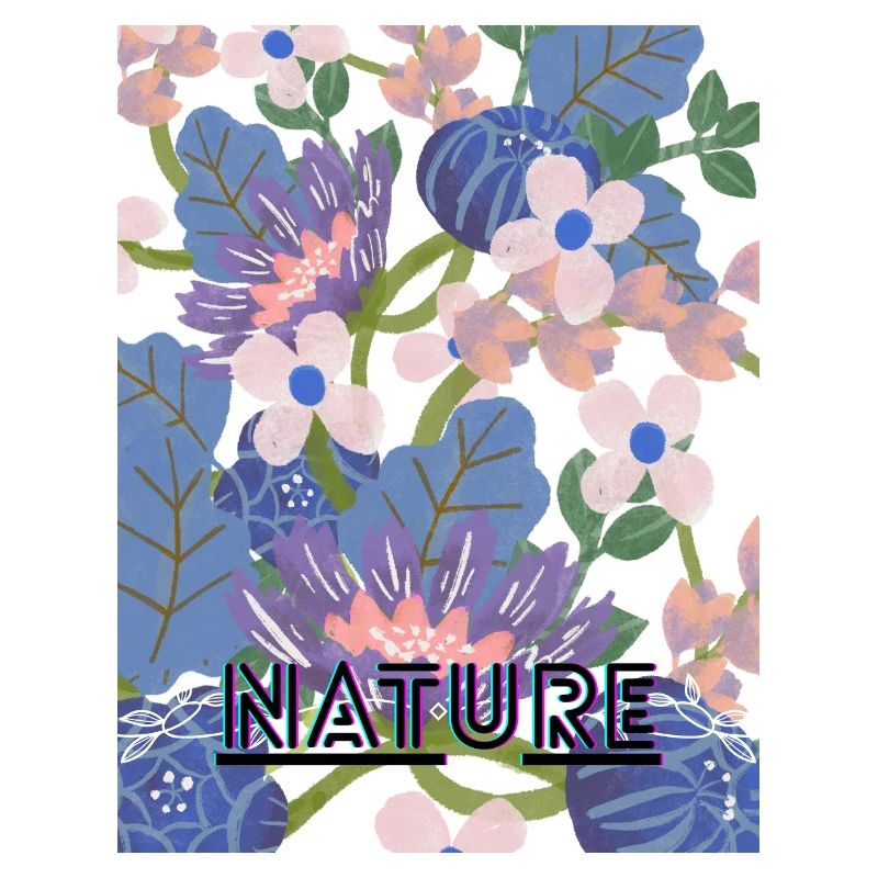 Nature Neon Flower Pattern