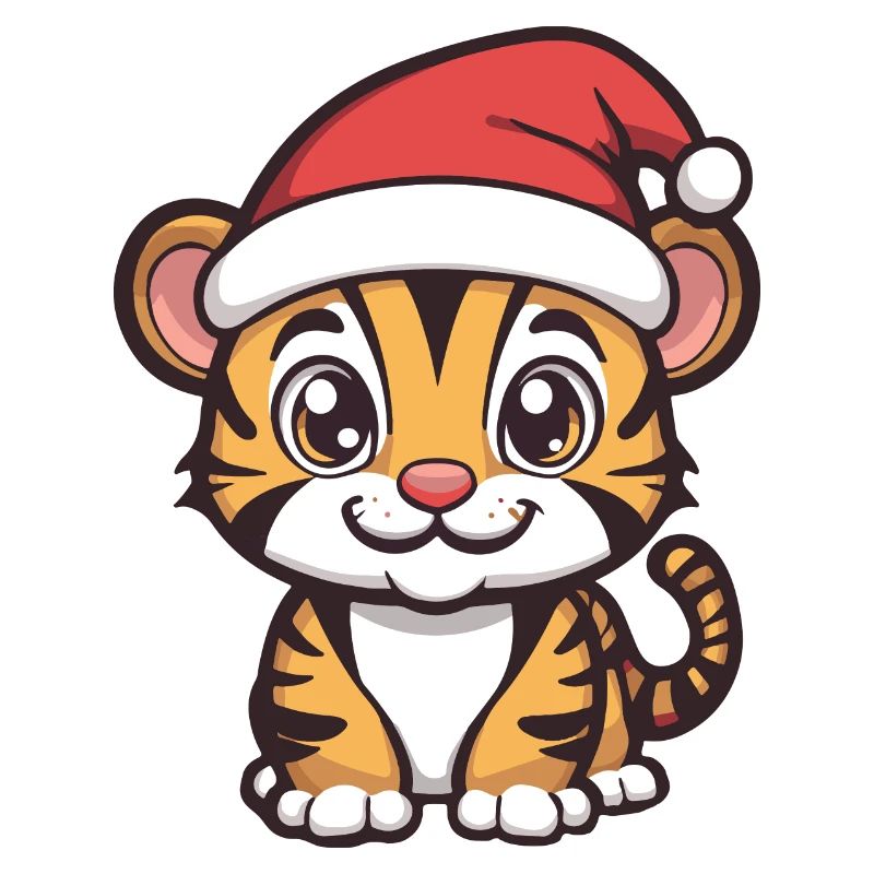 Tiger Weihnachten Christmas