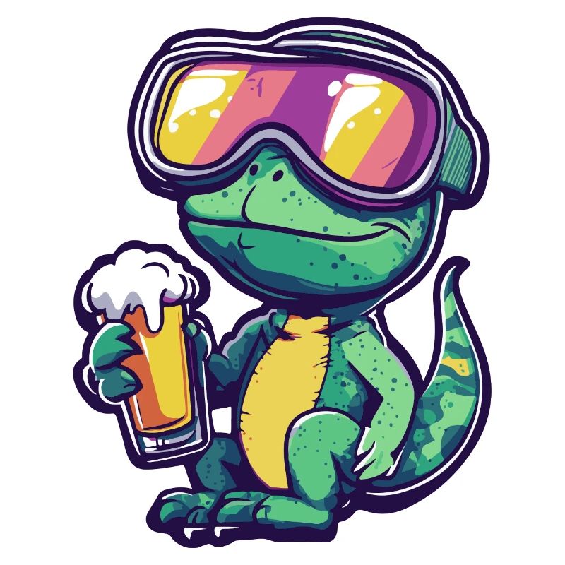 Bière de ski caméléon