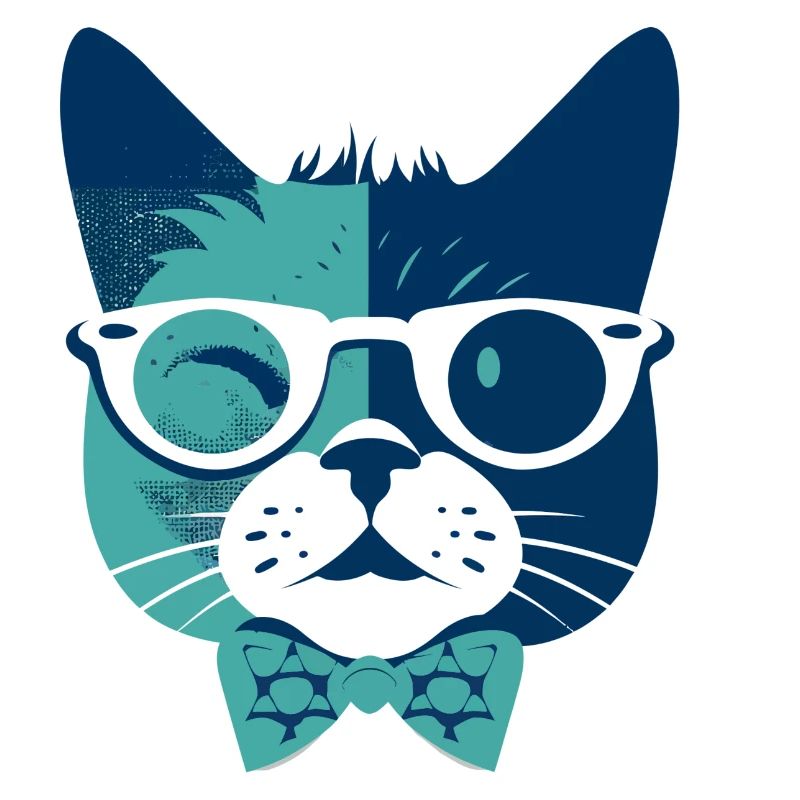 Hipster Katze
