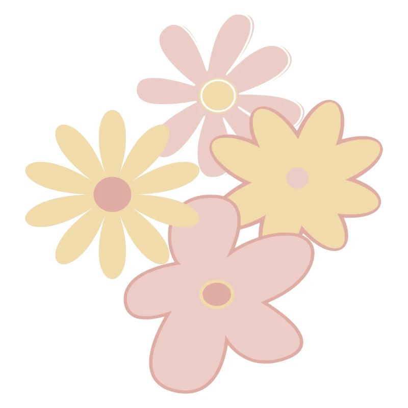 Gezeichnete Blumen