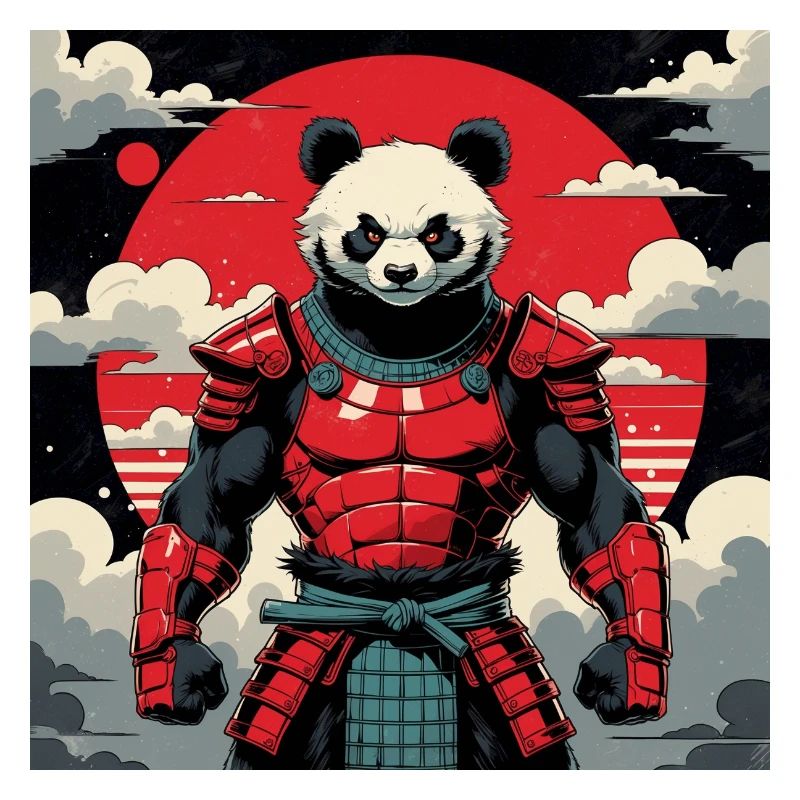 Samurai Panda Krieger