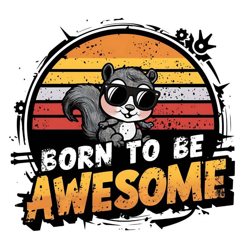 Lustiges Eichhörnchen Tier Design