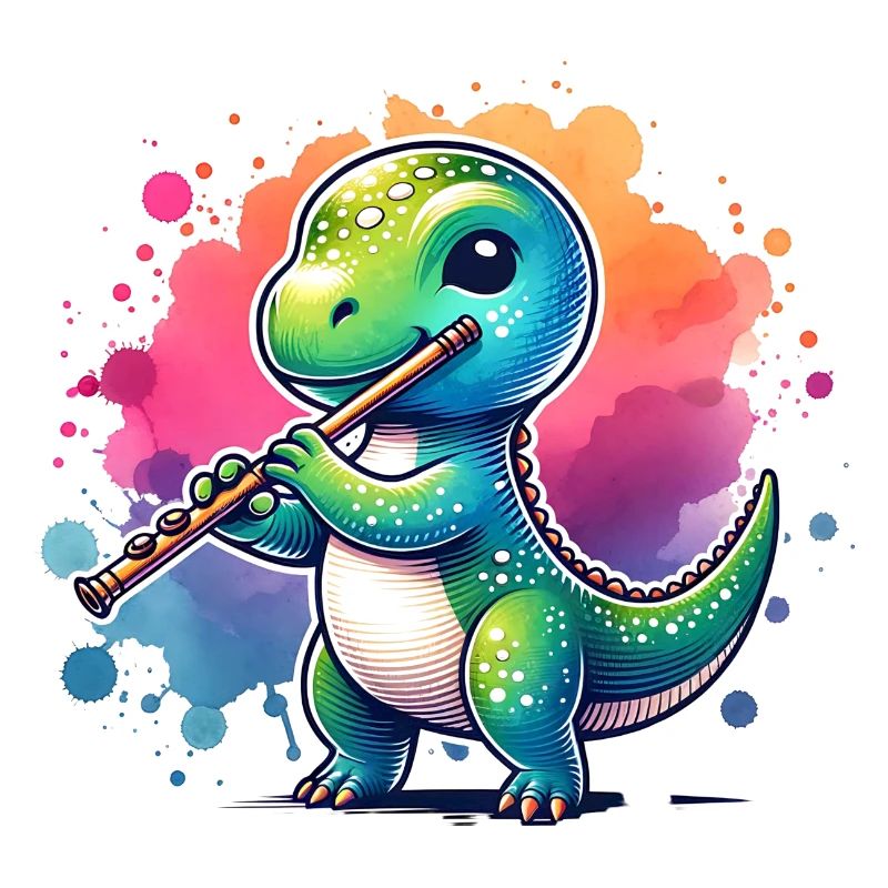 Conception mignonne de flûte à bec Dino