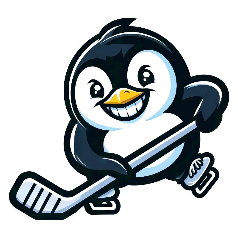 Cooler Pinguin Eishockey