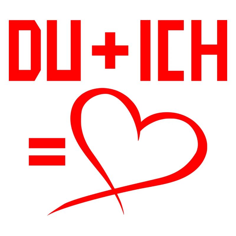 Du plus Ich gleich Herz Liebe Romantisch