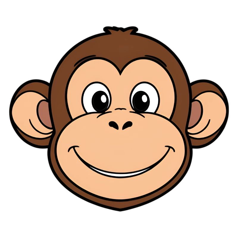 Lächelnder Affe Cartoon