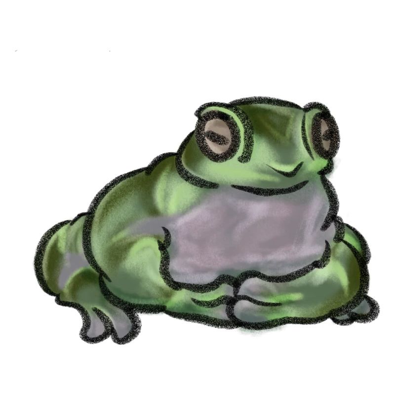 Cute Sitting Frog
