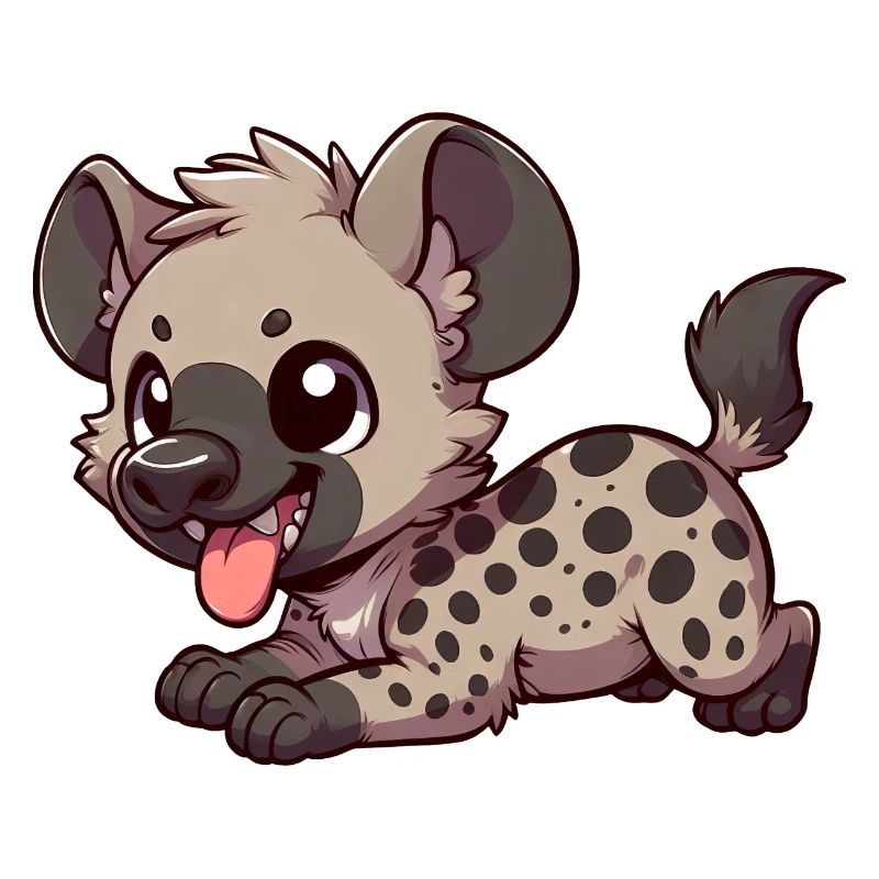 Conception de bande dessinée de bande dessinée de hyène mignonne