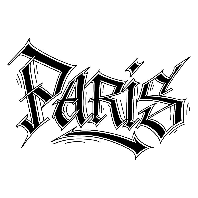 Graffiti-Style Schriftzug Paris