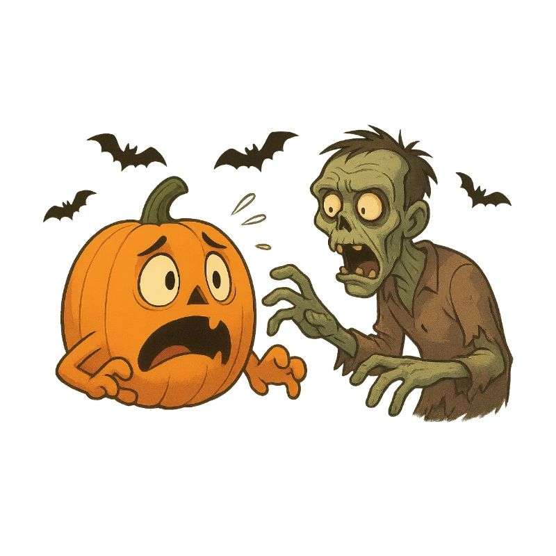 Kürbis-Panik und Zombie