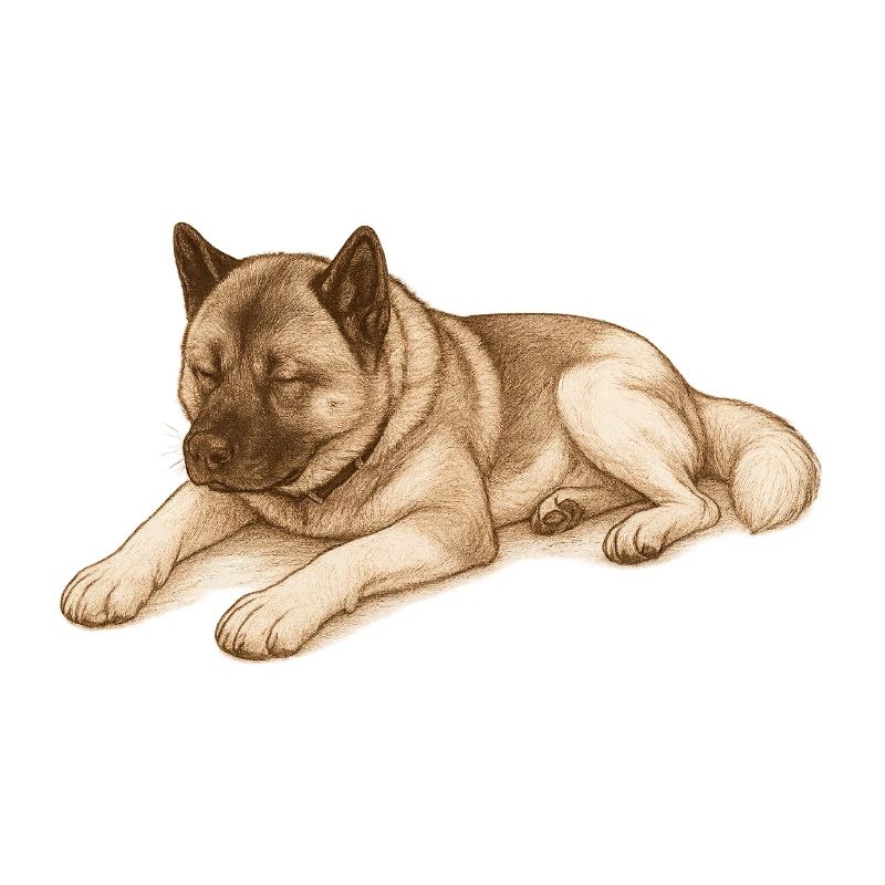 Schlafender American Akita