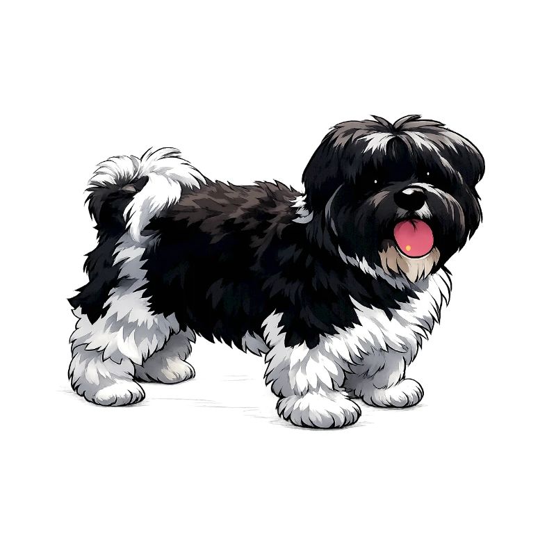 Tecknad_Shih_Tzu_med_tungan_ute