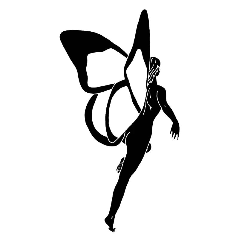 Schmetterling Frau (Schwarz)