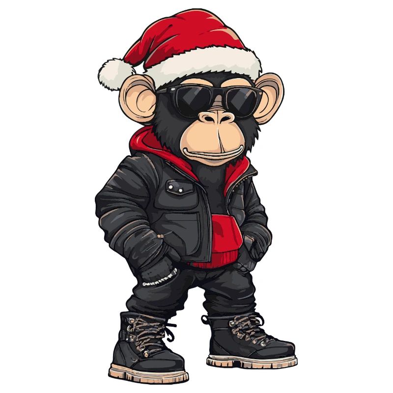 Monkey Christmas Winter