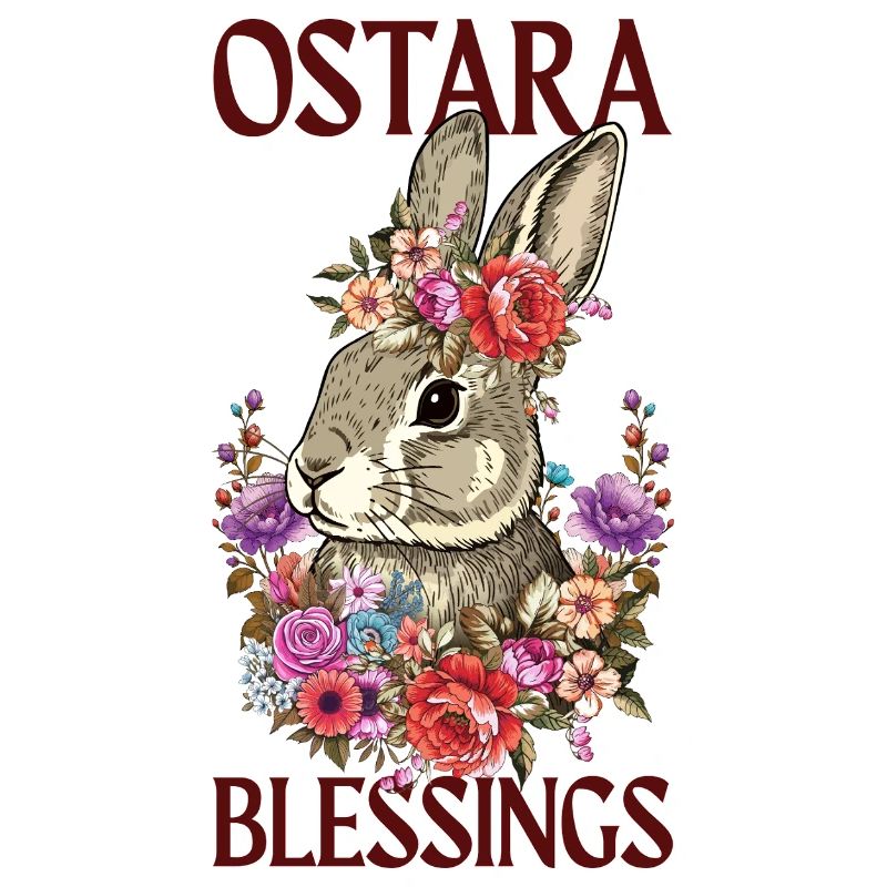 Bénédictions d’Ostara Joyeuses fleurs de lapin de Pâques