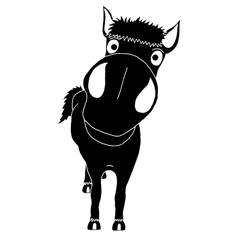 Nahaufnahme eines Pferdes (schwarz)