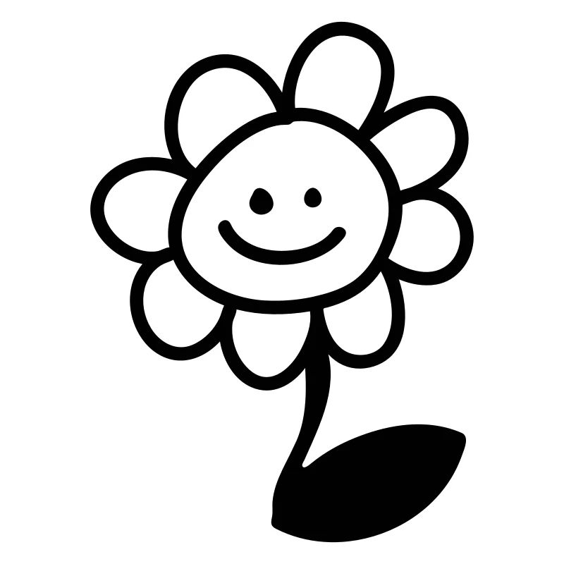Fröhliche Blume - Line