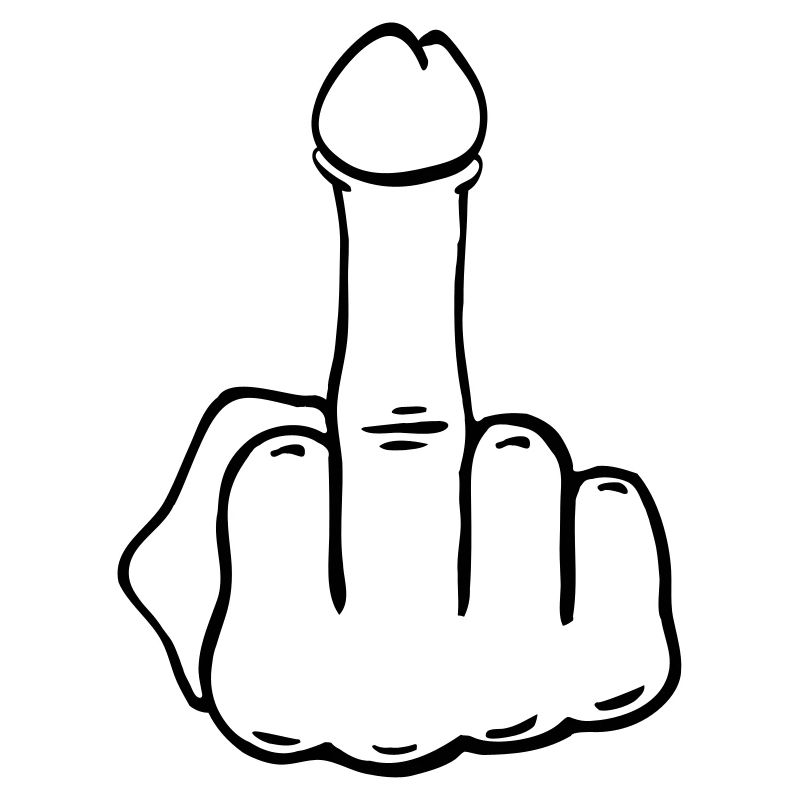 Mittelfinger Penis