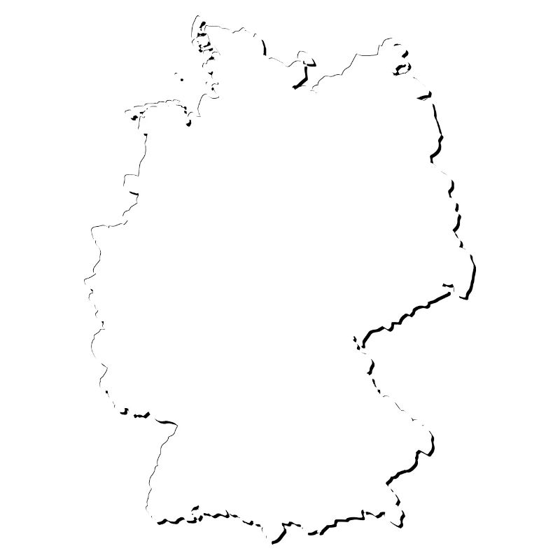 Germany map as an outline