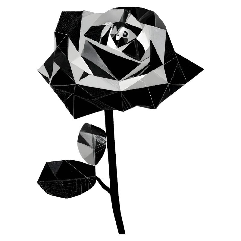 Polygon black rose