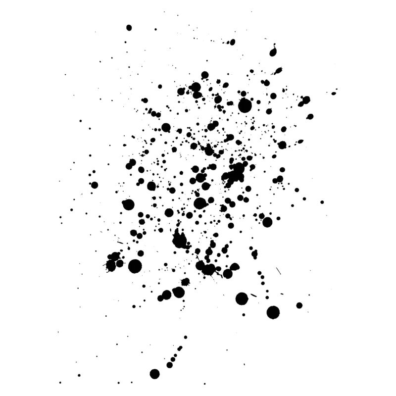 Schwarze Kleckse oder Farbspritzer