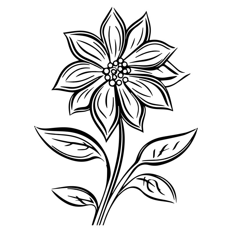 Handgezeichnete Blume